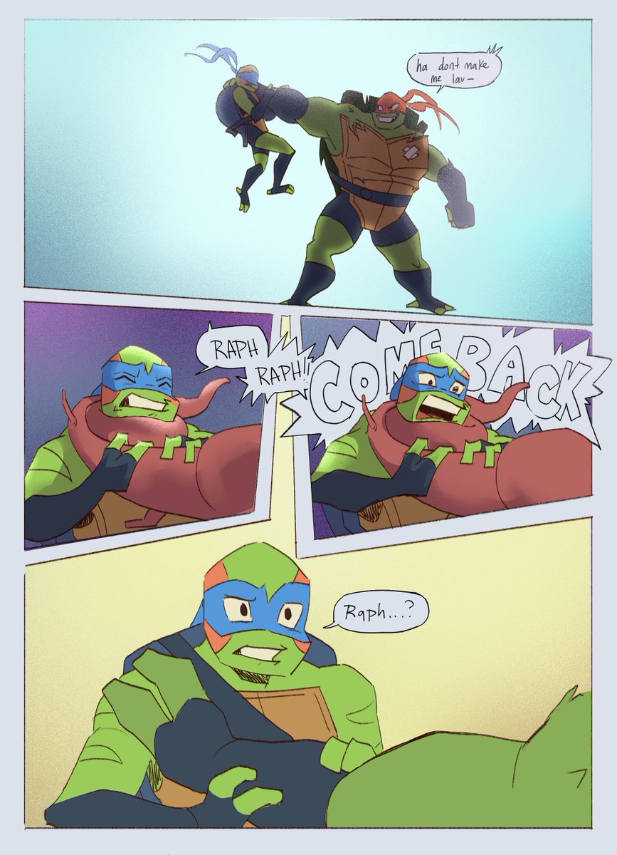 darelwaffleking's tweet image. Raphs comic part one #rottmnt