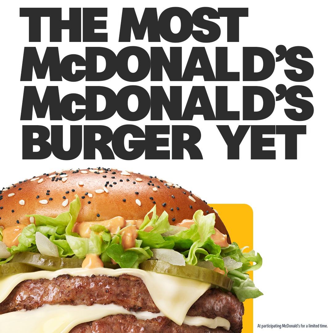 McDonalds's tweet photo. the new Big Arch is more McDonald’s than ever before