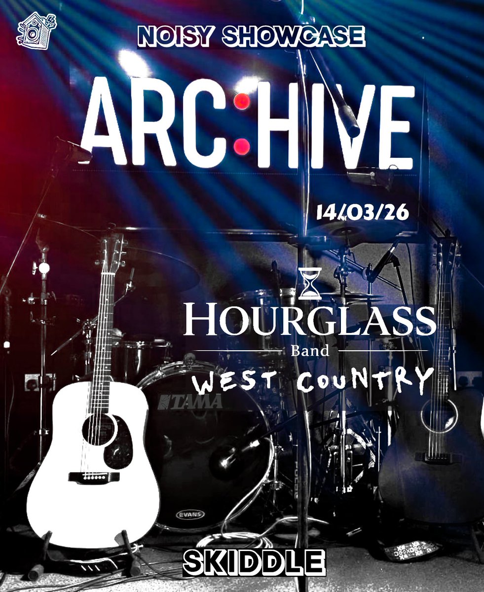 NoisyPromotions's tweet photo. NEW NOISY SHOWCASE 🚨

Noisy Showcase is back (Again) - 

Saturday 14th March 2026

Bands joining us are:

#HOURGLASS
#WESTCOUNTRY 

TICKETS: https://t.co/hfi6rFoEVx

LIVE FROM ARC:HIVE (@ARCHIVELPOOL ) 💥
3rd band to be announced. https://t.co/Xfpeys2Bu1