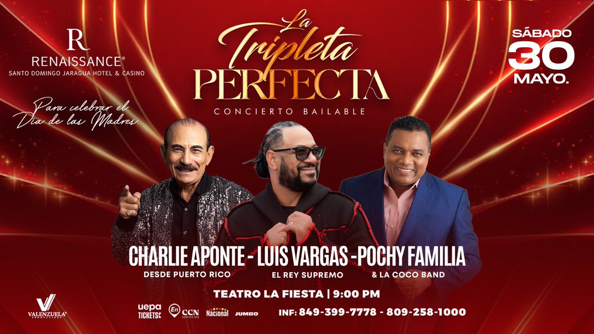 Próximo concierto para celebrar el día de las madres 
Información WhatsApp 849-399-7778