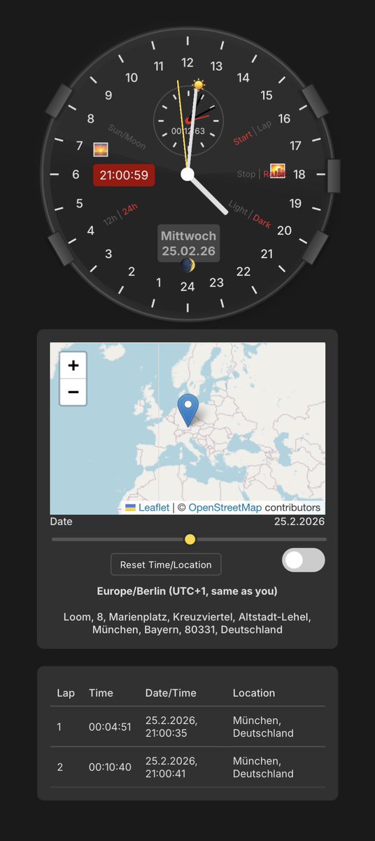 IstvanPalfy's tweet photo. @_atilla1 There are so many ways to „play“ with time. It can be aesthetic, minimal or functional. This simulation was done 95% using AI and it is fully functional: 

https://t.co/0U58A11z7u https://t.co/Luab1UNERP