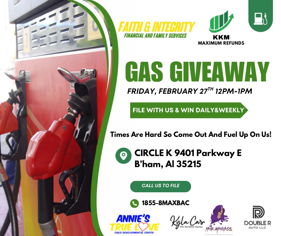 ChaundraDavis's tweet photo. This Friday come on out! 
#taxes #gas #hotinbirmingham #filenames #taxseason https://t.co/xifHeDtmw3