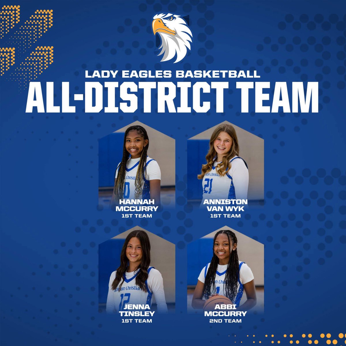 Congratulations to our senior #12 for being selected for the All District Team in basketball.