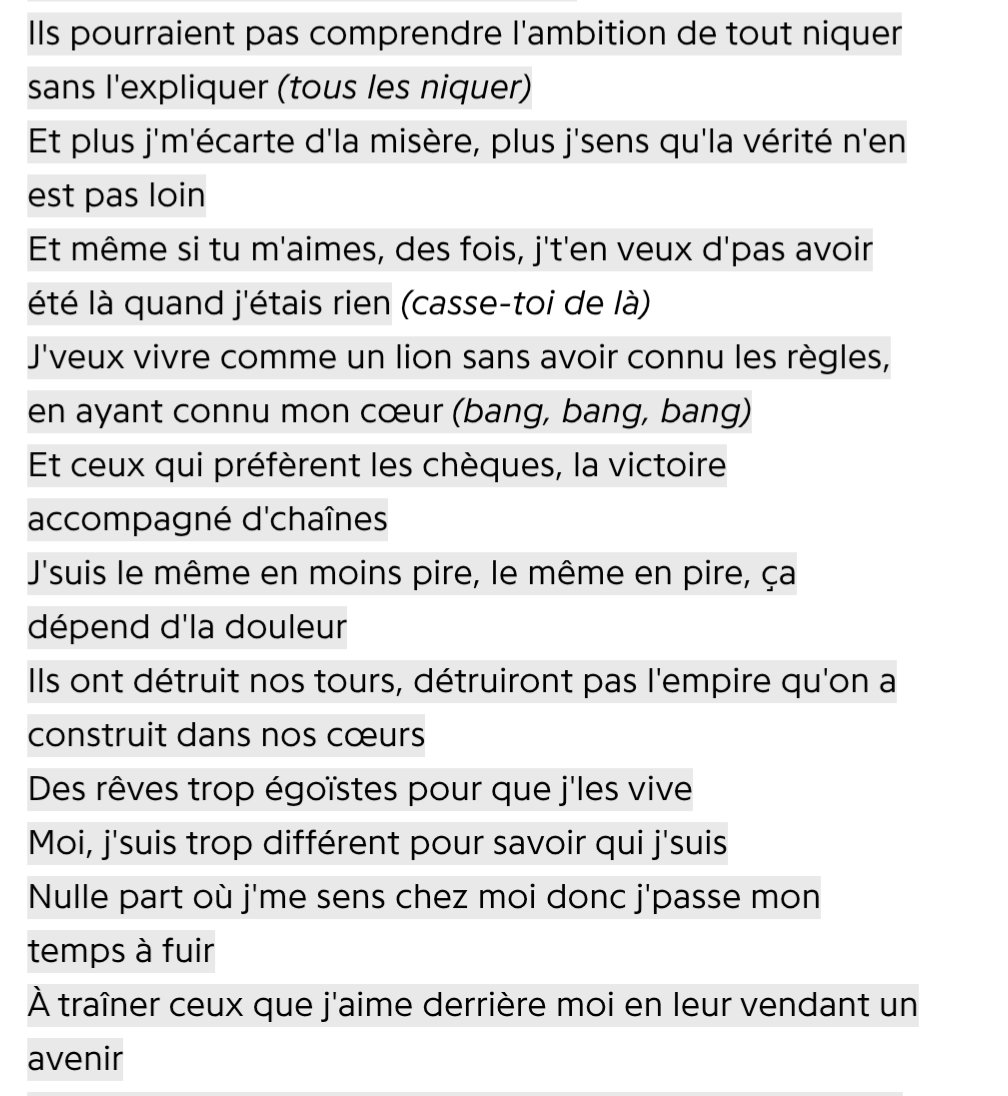 RampillonA's tweet photo. @kr2s95 @nomoretysl4l Je t'en prends juste le premier texte qui me passe par la tête, après savoir écrire je trouve que c'est subjectif suivant la sensibilité de chacun et je trouve que ce couplet me touche particulièrement dans la justesse et les images que ça renvoie https://t.co/TiegIrqGPK