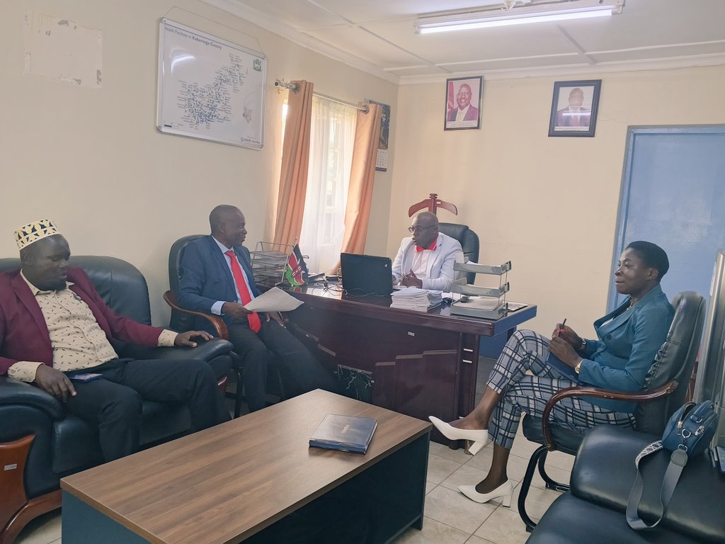 VioletOmbaka's tweet photo. We continue to advocate for equitable, quality healthcare which is a fundamental human right, not a privilege!
Courtesy call to the office of the Kakamega county CEC and Director HEALTH services https://t.co/sZEDzorGOK