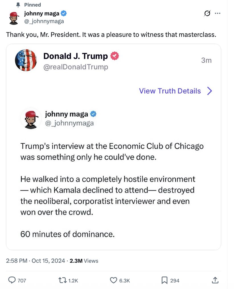 MountainsStars's tweet image. Garrett Wade (johnny maga) posted this when he was on the RNC payroll and still has it pinned to his account.