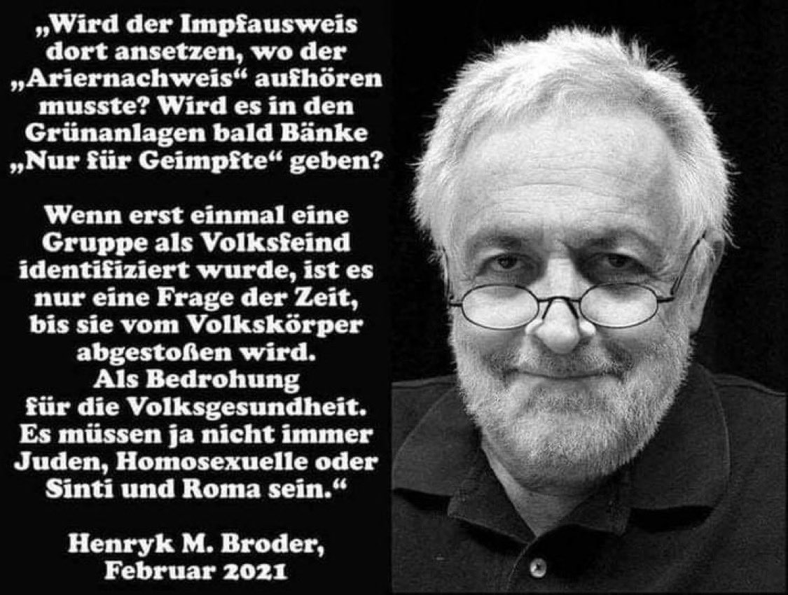 #RichtigErinnern:

Februar 21, auch Broder hat es kommen sehen. Aber nur einer wie er, durfte diese Vergleiche ziehen…