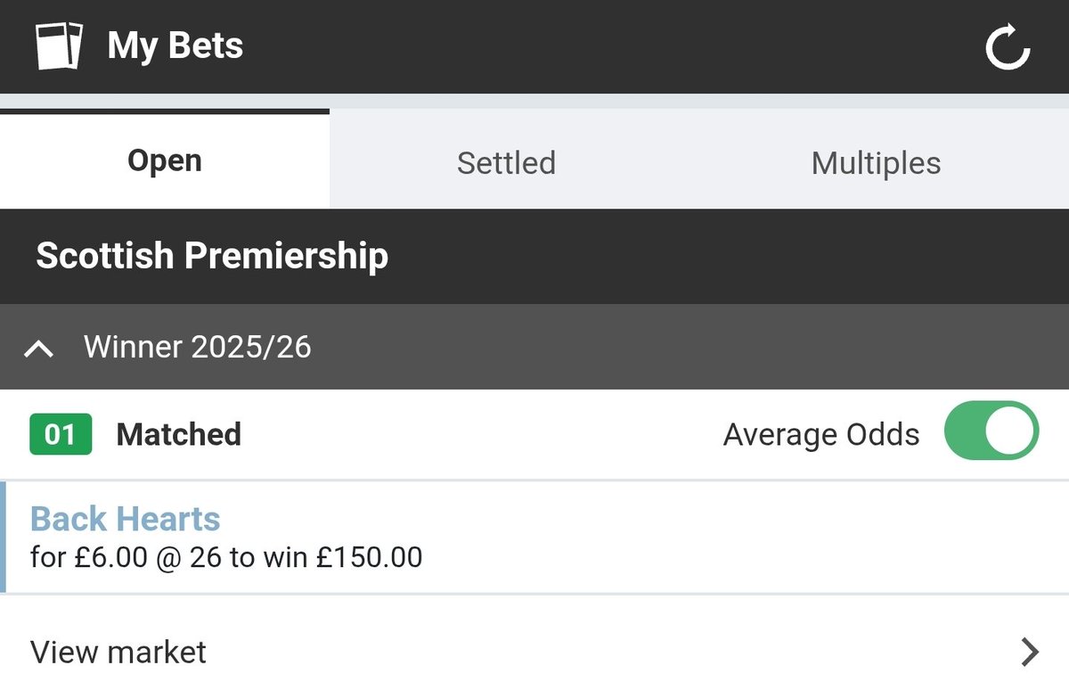 hjmarsh10's tweet photo. @scotlandscoeff1 @bryce9a @jucojames placed 30th Aug, highest odds I saw pre and start of season - if I had a bigger cock and no missus I'd have thrown an extra 0 on for shits and giggles https://t.co/20rPYDpsvL