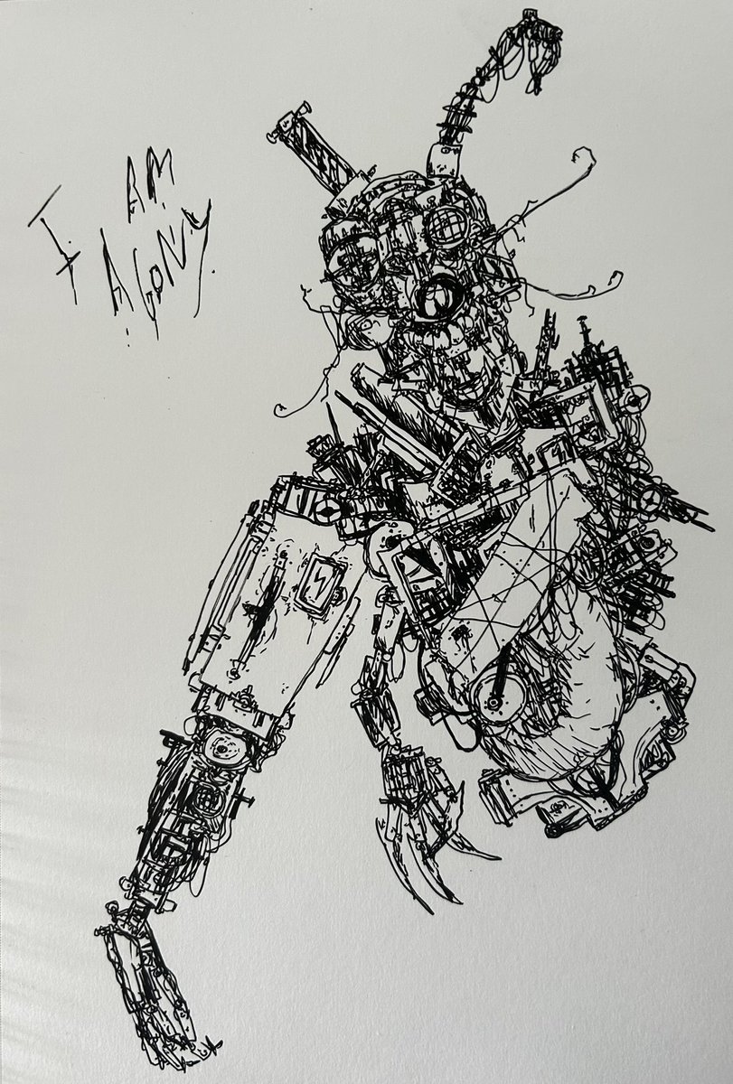 “I AM AGONY.”

—

Another unfinished sketch..

#fnaf #FNAF #FNAF2Movie #FNAF2 #fanart #commissions #springtrap #afton