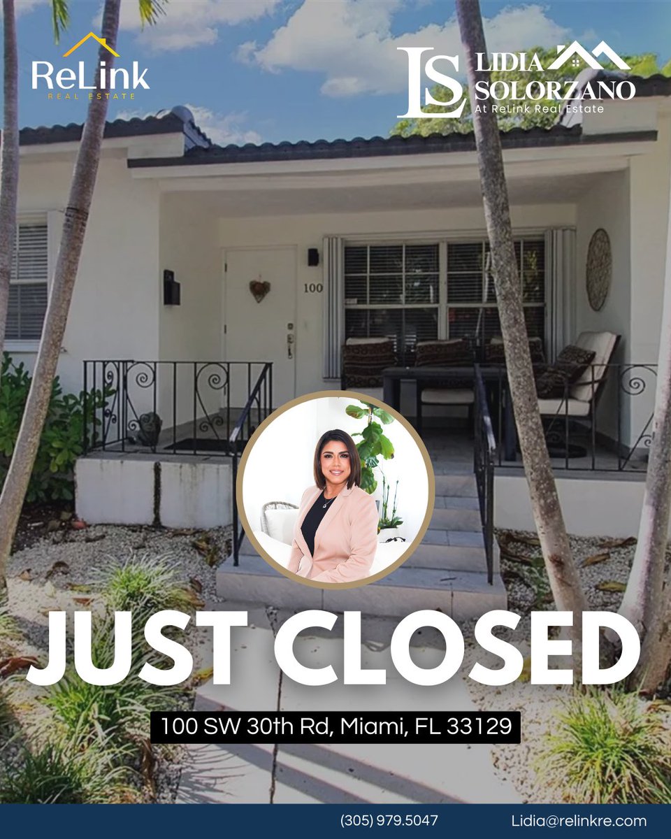 Realtor_Lidia's tweet photo. Sold for $1,250,000 
-
Lidia Solorzano⁣
Broker Associate
📲 305.979.5047 https://t.co/OwwwbpUuoF
