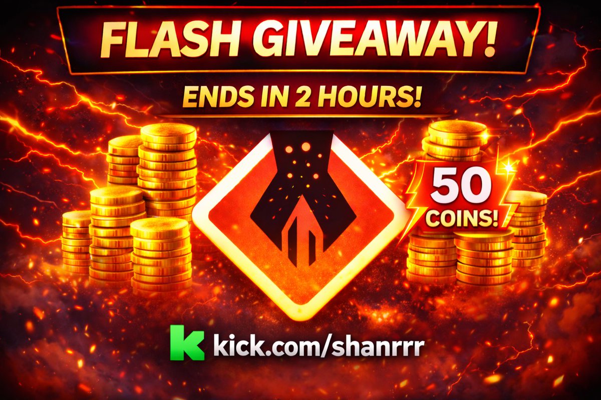 🔥🔥FLASH GIVEAWAY 50 COINS🔥🔥

☑️Like 
☑️RT TAG 2
☑️Follow <a href="/skinwaste/">Waste.gg</a> 

Ends in 2 hours Goodluck ♥️

waste.gg/r/SHAN (optional)