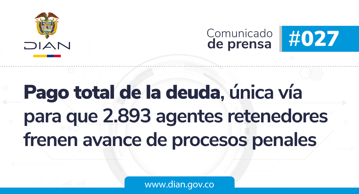 #LoÚltimoDIAN | 📢 La DIAN citó a 2.893 agentes retenedores por cobrar $314.838 millones en impuestos y no trasladarlos al Estado dentro de los plazos legales.

👉🏾 Conozca más aquí:  cutt.ly/itWGlWuF
