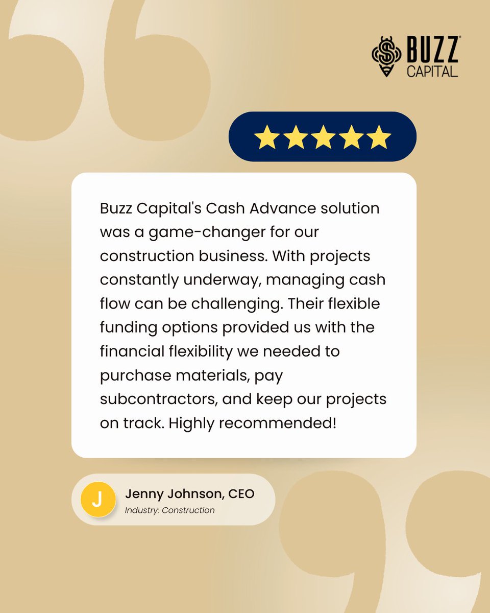 Buzz_Capital_'s tweet photo. In construction, timing and cash flow go hand in hand.
With materials to purchase, access to flexible funding can make the difference between delays and momentum.

We appreciate the trust, Jenny.
💻 https://t.co/Yr8YMsQ4DH
📧 info@buzzcapital.ca
📲 647-559-2899 https://t.co/OGuGtkVNgv