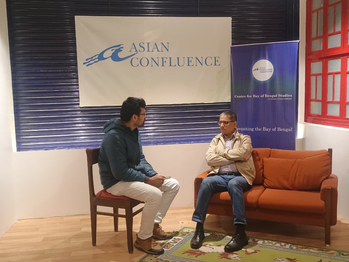 AsianConfluence's tweet photo. H.E. Amb. Riaz Hamidullah, High Commissioner of Bangladesh to India, visited the Asian Confluence Centre in Shillong. During the visit, he presented a series of books to the Centre and took a walkthrough of the exhibition at the Centre for Bay of Bengal Studies.

@ihcdhaka @bdhc_delhi @BDMOFA @hamidullah_riaz 

#IndiaBangladesh #BayofBengal #IndoPacific #Geopolitics