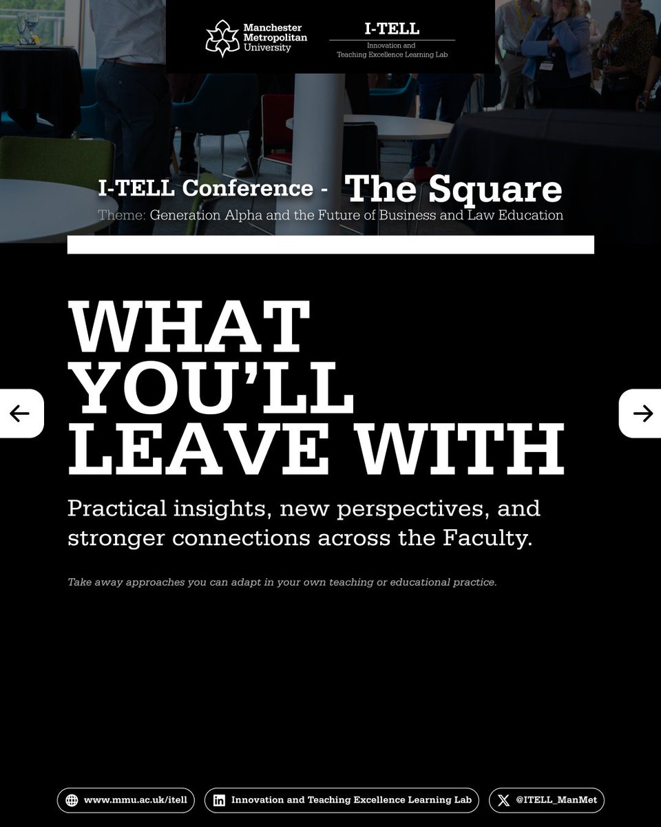 ITELL_ManMet's tweet photo. The Square is where innovation meets implementation.

22 May 2026
#TheSquare2026 #ITELL2026 #DigitalPedagogy #HigherEducation https://t.co/hjjV1aQoOn