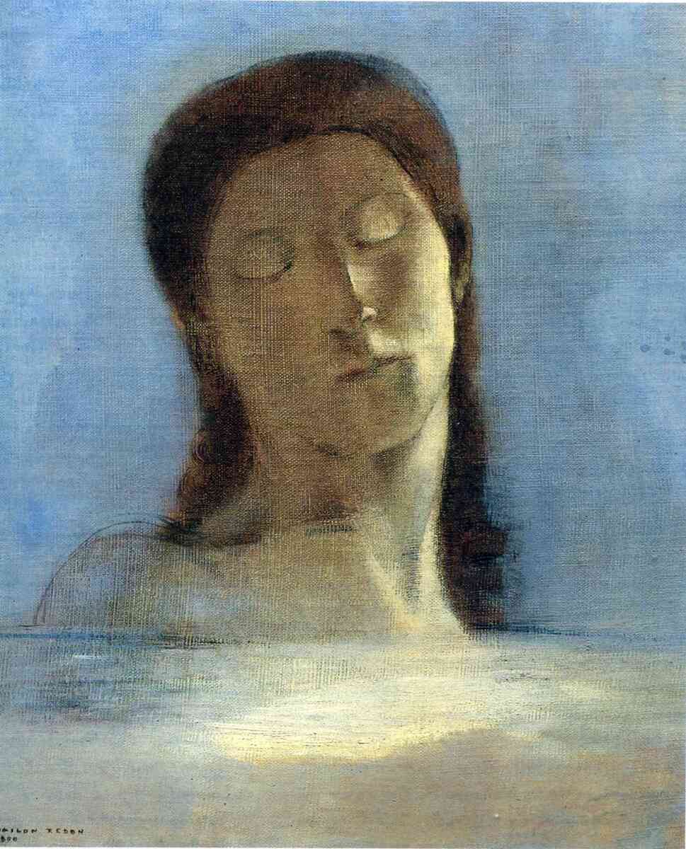 Closed Eyes #artbots #redon