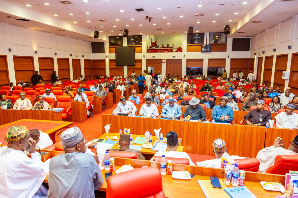 gbengasaka's tweet photo. The Honourable Minister of Aviation and Aerospace Development, @fkeyamo , SAN, CON, FCIArb (UK), today, appeared before the Joint Committee on Aviation of the National Assembly for the 2026 budget defence session. @nassnigeria 

The Minister was accompanied by the Permanent Secretary of the Ministry, as well as Directors and Chief Executives of all agencies under the Ministry's supervision. @FAAN_Official @NigeriaCAA @nigeriaairspace @AfricanAA_Uni @nimetnigeria 

The engagement took place at the Senate Wing of the National Assembly Complex in Abuja, where key discussions focused on the Ministry's priorities and proposed allocations for the fiscal year.