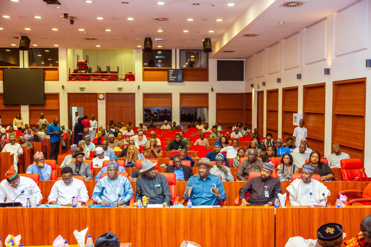 gbengasaka's tweet photo. The Honourable Minister of Aviation and Aerospace Development, @fkeyamo , SAN, CON, FCIArb (UK), today, appeared before the Joint Committee on Aviation of the National Assembly for the 2026 budget defence session. @nassnigeria 

The Minister was accompanied by the Permanent Secretary of the Ministry, as well as Directors and Chief Executives of all agencies under the Ministry's supervision. @FAAN_Official @NigeriaCAA @nigeriaairspace @AfricanAA_Uni @nimetnigeria 

The engagement took place at the Senate Wing of the National Assembly Complex in Abuja, where key discussions focused on the Ministry's priorities and proposed allocations for the fiscal year.