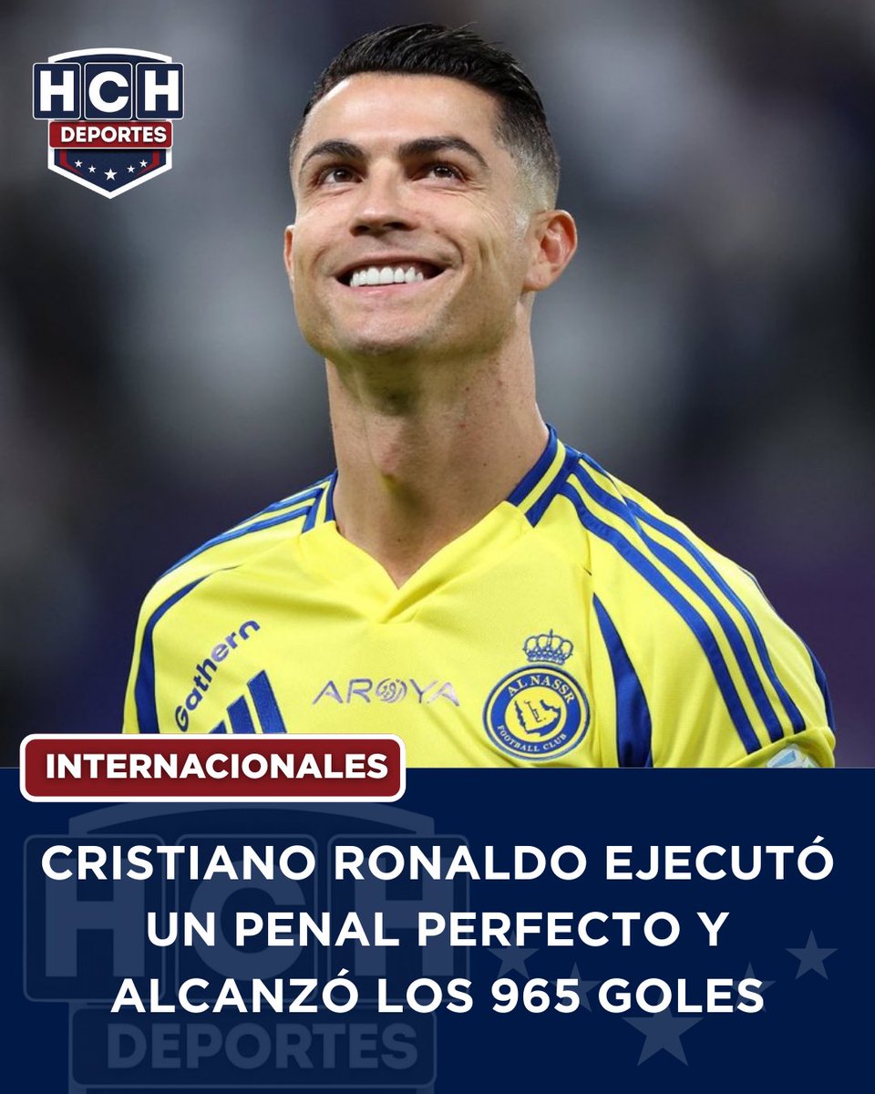 #HCHDeportes | "El Bicho" Cristiano Ronaldo anotó su gol 965 tras ejecutar un penalazo ante el Al-Najma por la jornada 23 de la liga árabe.
FP