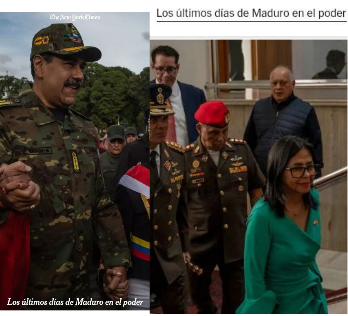 1/4 The New York Times confirma que Delcy Rodríguez fue la "traidora". 

"Ella estaba vacacionando en la isla de Margarita el 3 de enero: " En el momento del ataque estadounidense, Rodríguez, como muchos otros altos funcionarios, estaba de vacaciones en la isla de Margarita,