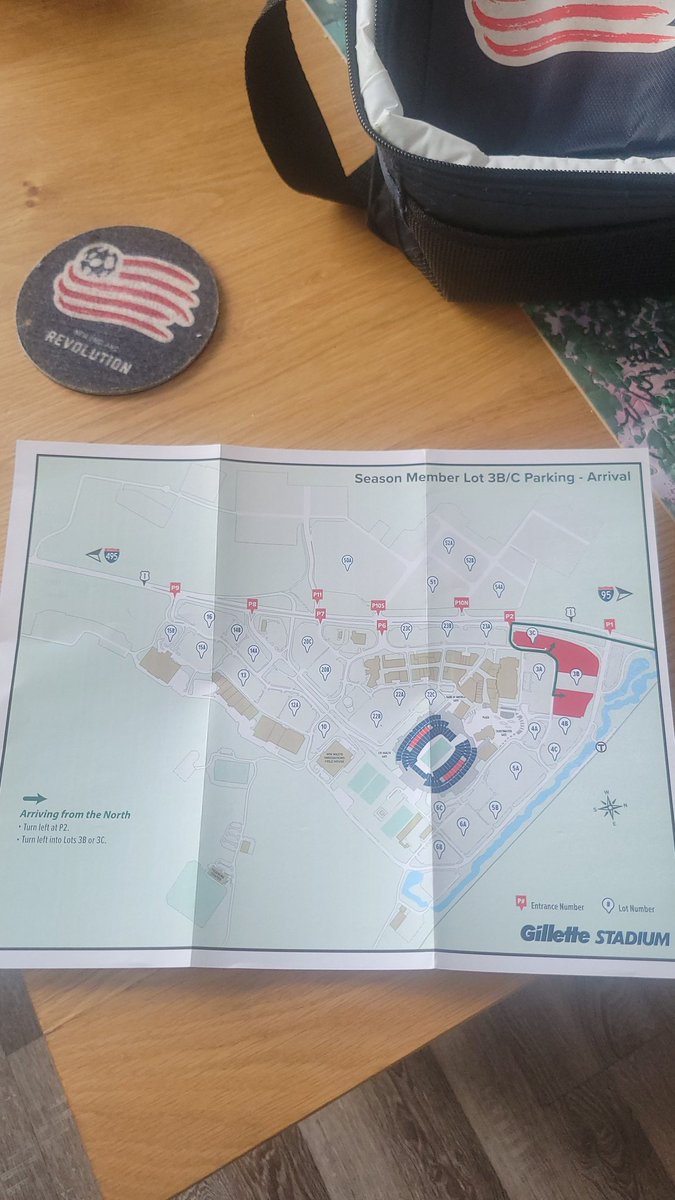 notbriankamler's tweet photo. I know the #NERevs have gotten some hate for the season ticket gift in previous years, but this year's parking lot map is pretty terrific. Easily top 3 gift of my STH tenure. https://t.co/2UhltMBJOk