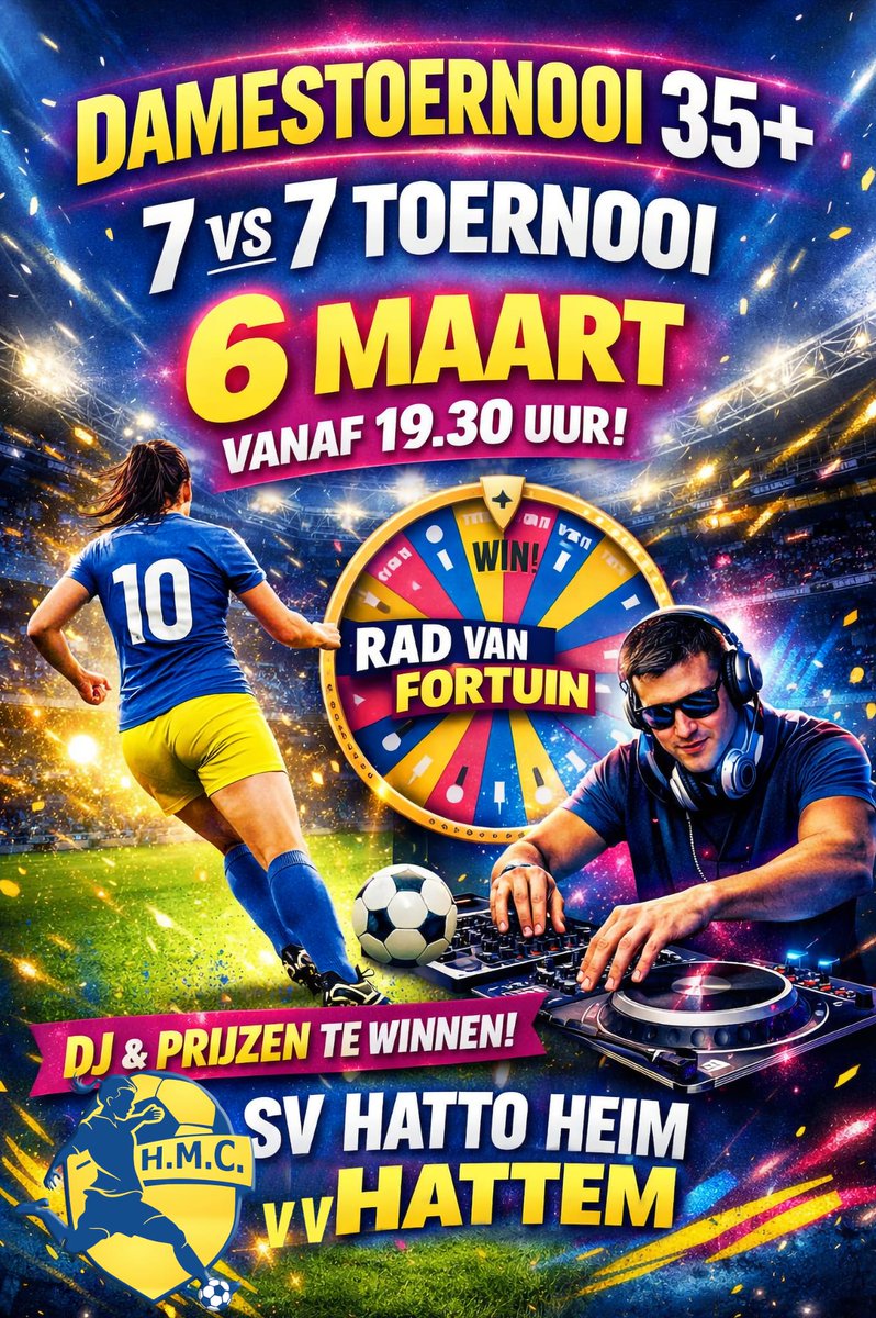 ⚽🎉 Dames 35+ Voetbaltoernooi bij HMC! 🎉⚽
Met de volgende teams....
<a href="/VV_Hoonhorst/">VV Hoonhorst</a> <a href="/vvWijthmen/">vvWijthmen</a> <a href="/CSV28/">CSV'28</a> <a href="/svzwollevoetbal/">SV Zwolle</a> <a href="/ijvvdenuithoek/">IJVV IJsselmuiden</a> <a href="/vvsvi/">v.v. SVI</a> <a href="/vvBerkum/">🖤🤍VV Berkum🖤🤍</a> <a href="/ZAC1893/">Zwolsche Athletische Club</a> <a href="/Vvheerde/">V.V. Heerde</a> <a href="/svHattoHeim/">s.v. Hatto-Heim ⚽️</a>