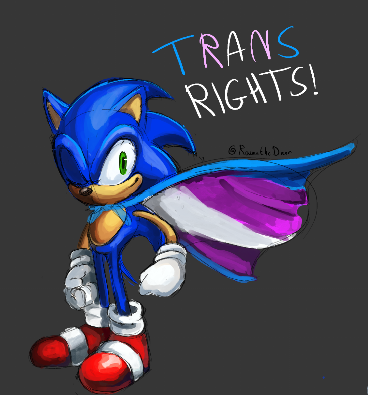 TwoTailedFuck's tweet photo. Shit was so peak i had to draw it in @KornArt3's style

Trans rights are human rights
#SonicTheHedgehog https://t.co/iOodAFx6sK