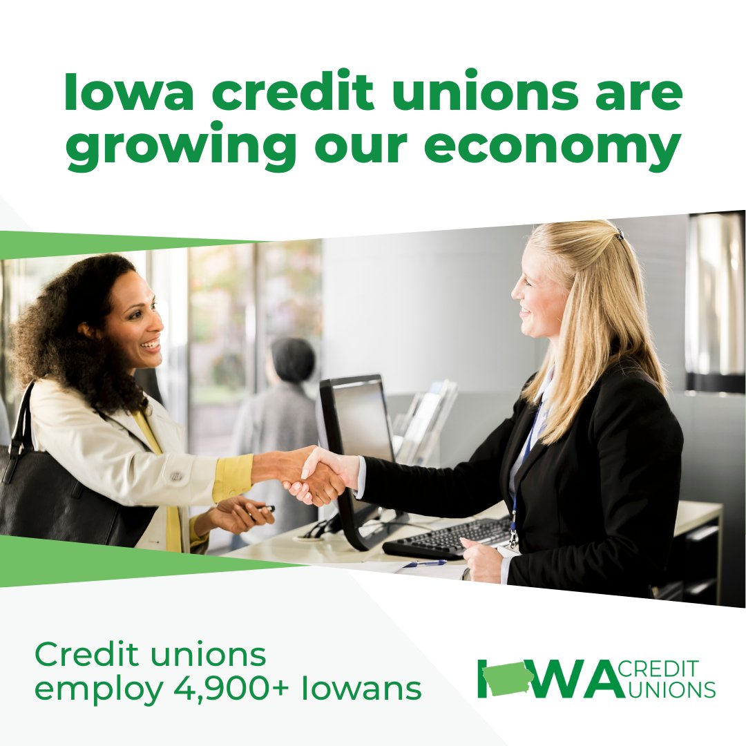 Iowa credit unions play a meaningful role in strengthening our state’s economy. By employing more than 4,900 Iowans, credit unions support local jobs, invest in communities, and keep dollars working here at home. That is the credit union difference.

#IowaCreditUnions