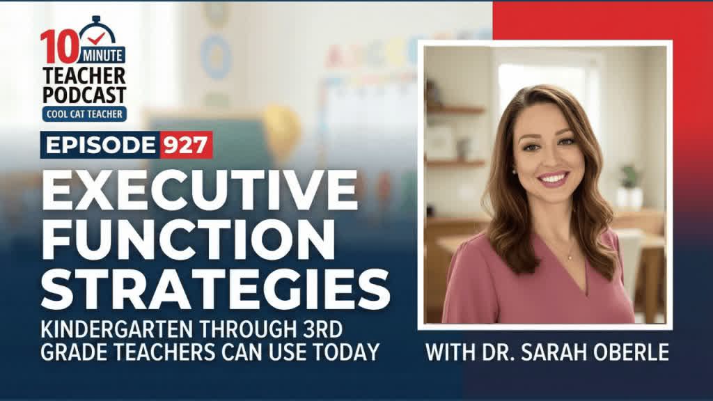 coolcatteacher's tweet image. Dr. Oberle's upcoming book: Executive Functions for Every K-3 Classroom (Corwin, 2026)
Full show notes + transcript: coolcatteacher.com/e927?utm_campa…
#edchat #education #teachertwitter #10MinuteTeacher