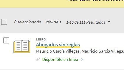 mayaceballos3's tweet photo. Escribí el libro "Abogados sin reglas" junto a @mgarciavillegas, pero las bases de datos omiten mi nombre sistemáticamente. ¡Háblame de la invisibilización de las mujeres en la academia y la profesión jurídica! #InvisibleWomen https://t.co/kandKaQW87