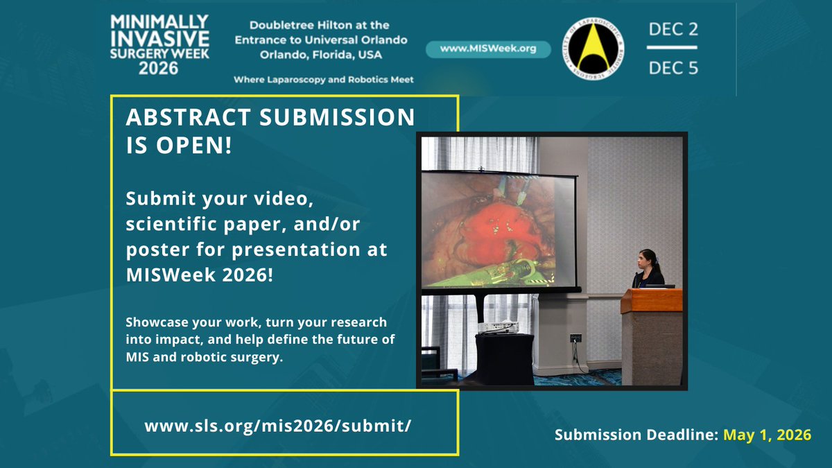 Society of Laparoscopic & Robotic Surgery (SLS) tweet media