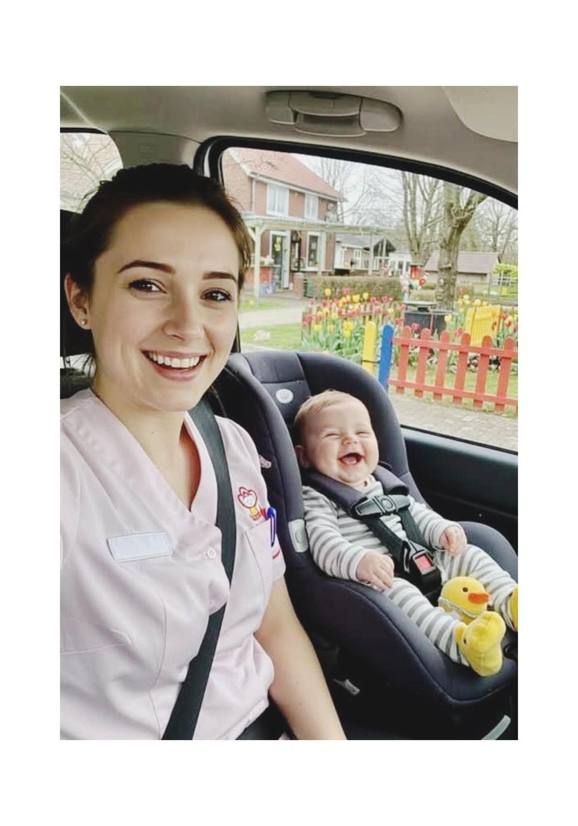 Nothing beats starting the shift with these giggles! 💖 Honestly, coffee is great, but that smile is my real fuel. Balancing the scrub life and the mom life isn't always easy, but it’s definitely worth it. Tag a hardworking mama who needs to see this pure joy today!