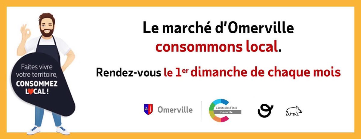Dimanche 1/03/2026 • 9h-13h — Marché mensuel à #Omerville organisé par Comité des Fêtes d’Omerville. Produits locaux, artisans, bonne humeur — venez nombreux ! 🥕✨ #vexin #valdoise
