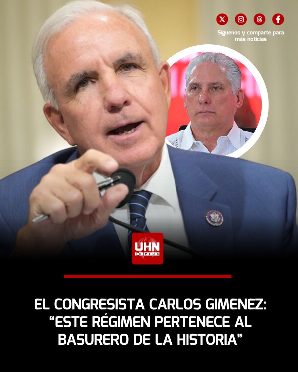 🇺🇸🇨🇺‼️ | El Congresista republicano Carlos Gimenez condena el brutal ataque de la guardia costera cubana contra una embarcación de Florida, que dejó 4 muertos y 6 heridos, exigiendo el fin del régimen comunista que perpetúa esta violencia.