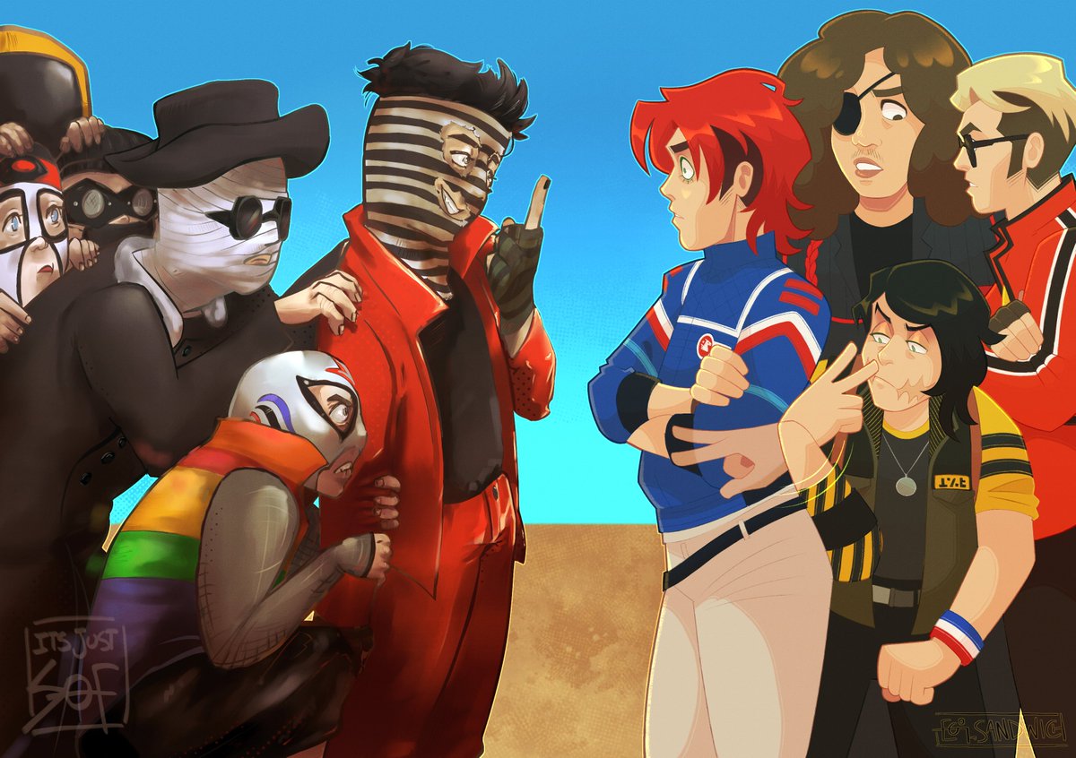 What happens when 2 gangs with a Trans Am meet each other?  Killjoys x The Network collab with the amazing @ itsjustsof_ (insta)!!!
.
.
.
#mcr #thenetwork #fanart