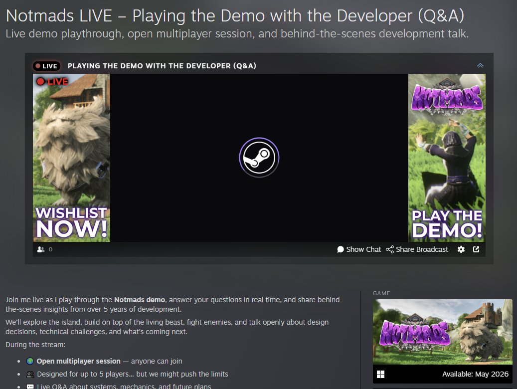 Notmads ✨ Wishlist now on Steam! tweet media