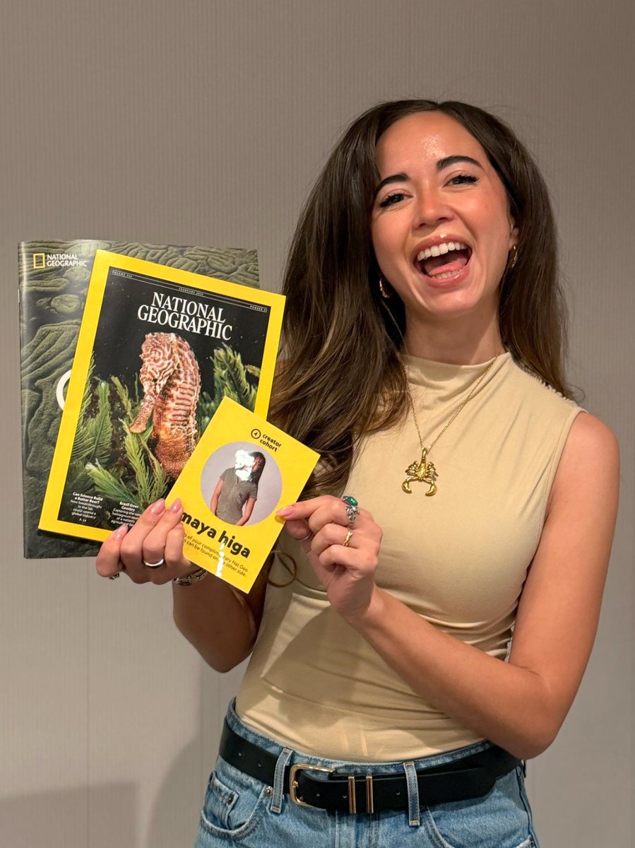 Popstonox's tweet photo. National Geographic is partnering with conservationist and streamer Maya Higa for their new "Creator Cohort" initiative 

(via @THR)
