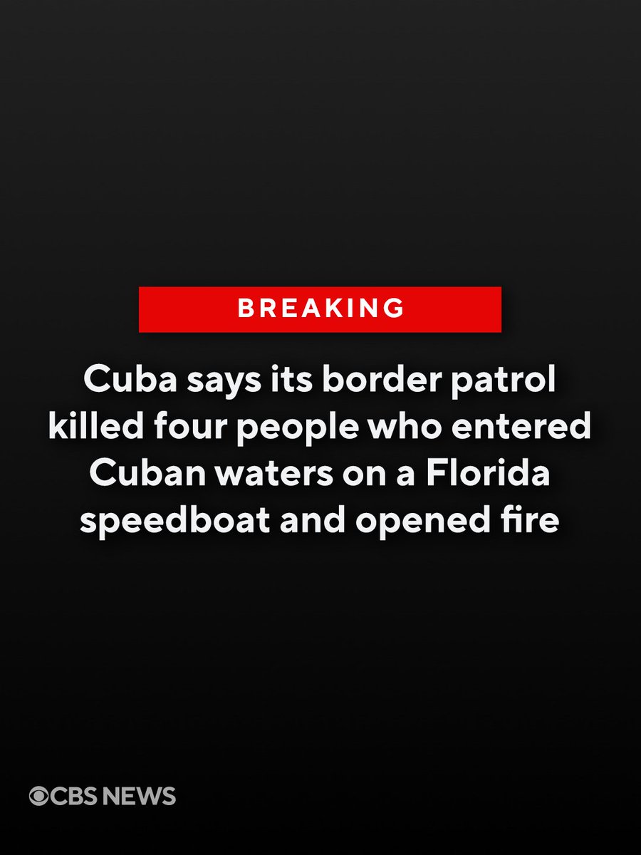 Four people are dead after a speedboat from Florida entered Cuban waters and began firing on border patrol troops on Wednesday morning, the Cuban Ministry of the Interior said.

The ship was one nautical mile northeast of the El Pino canal in Cayo Falcones, the ministry said in a