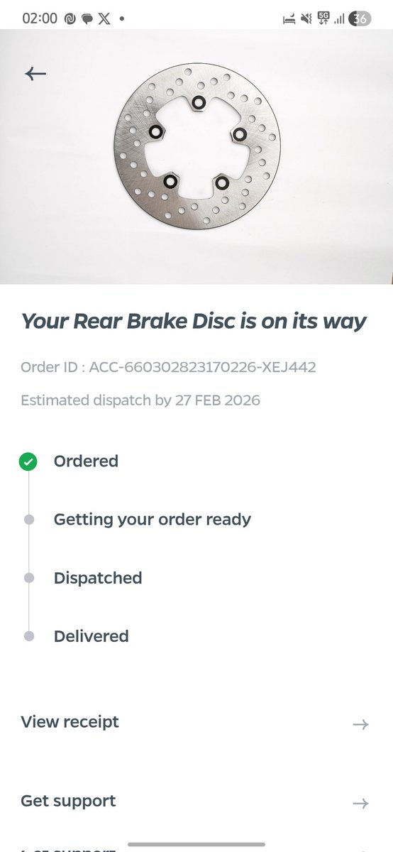 Nicky_here's tweet photo. @OlaElectric I have ordered it a week ago, it has not yet moved from the hub? https://t.co/xSHdNFE91E