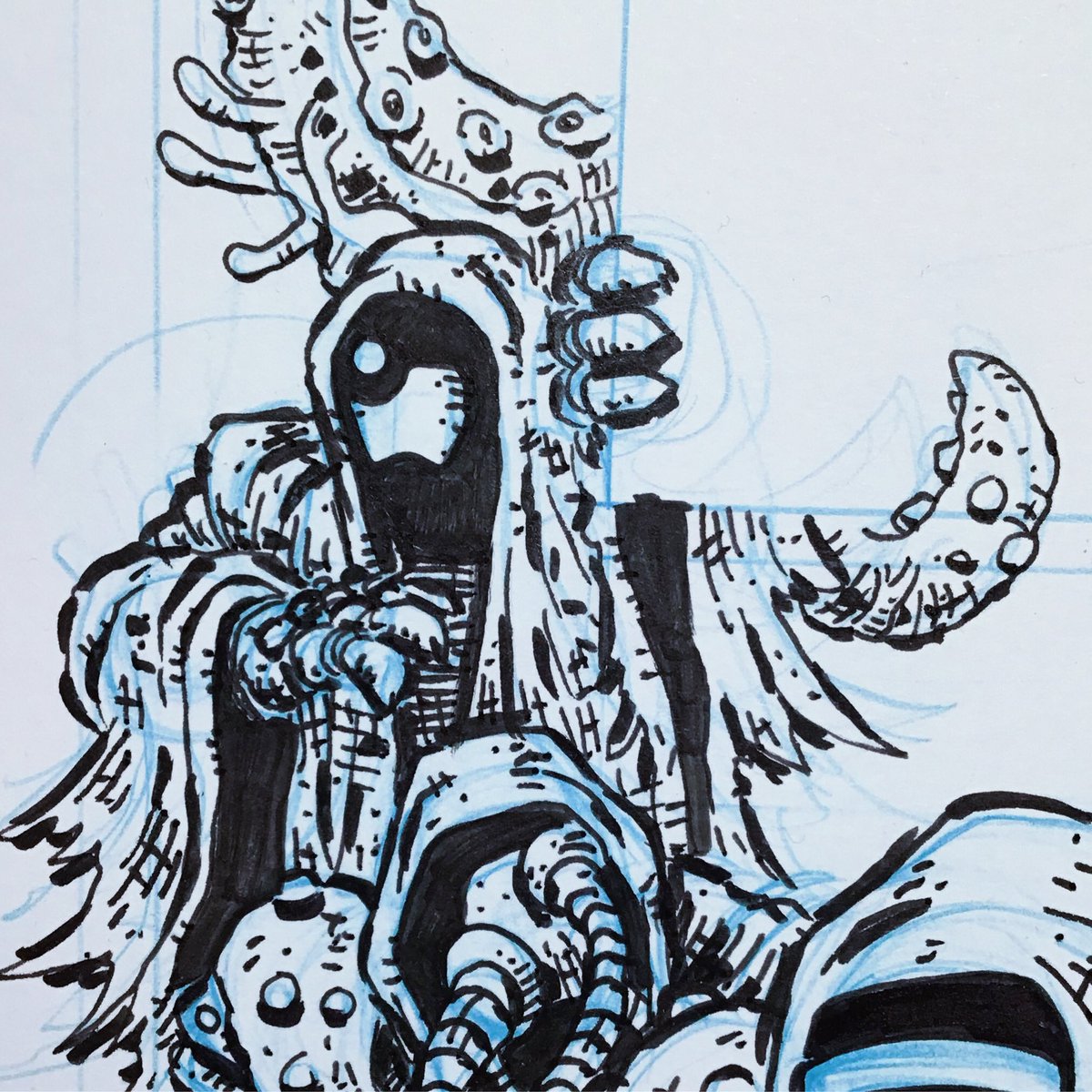 lifenecropolis's tweet photo. Wanted to have him interacting with the logo, Spirit style. Why? Why not.
#diycomicshardcore #scificomic #scifiartist https://t.co/2LH53LOtcY