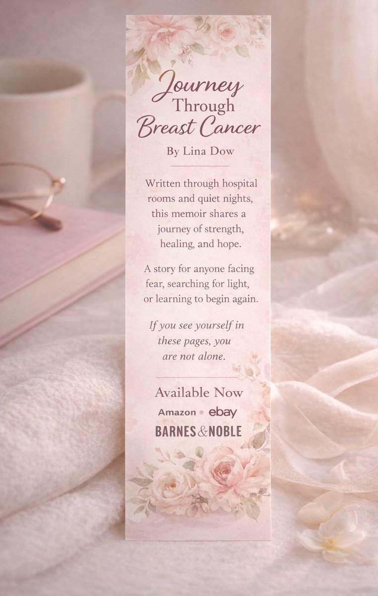 Dowlina10438's tweet photo. Sometimes a story begins with a single page  or even a single bookmark.
Grateful to share this journey with you, one chapter at a time.
#AuthorLife #JourneyThroughBreastCancer #memoir https://t.co/f82d2RkDtl