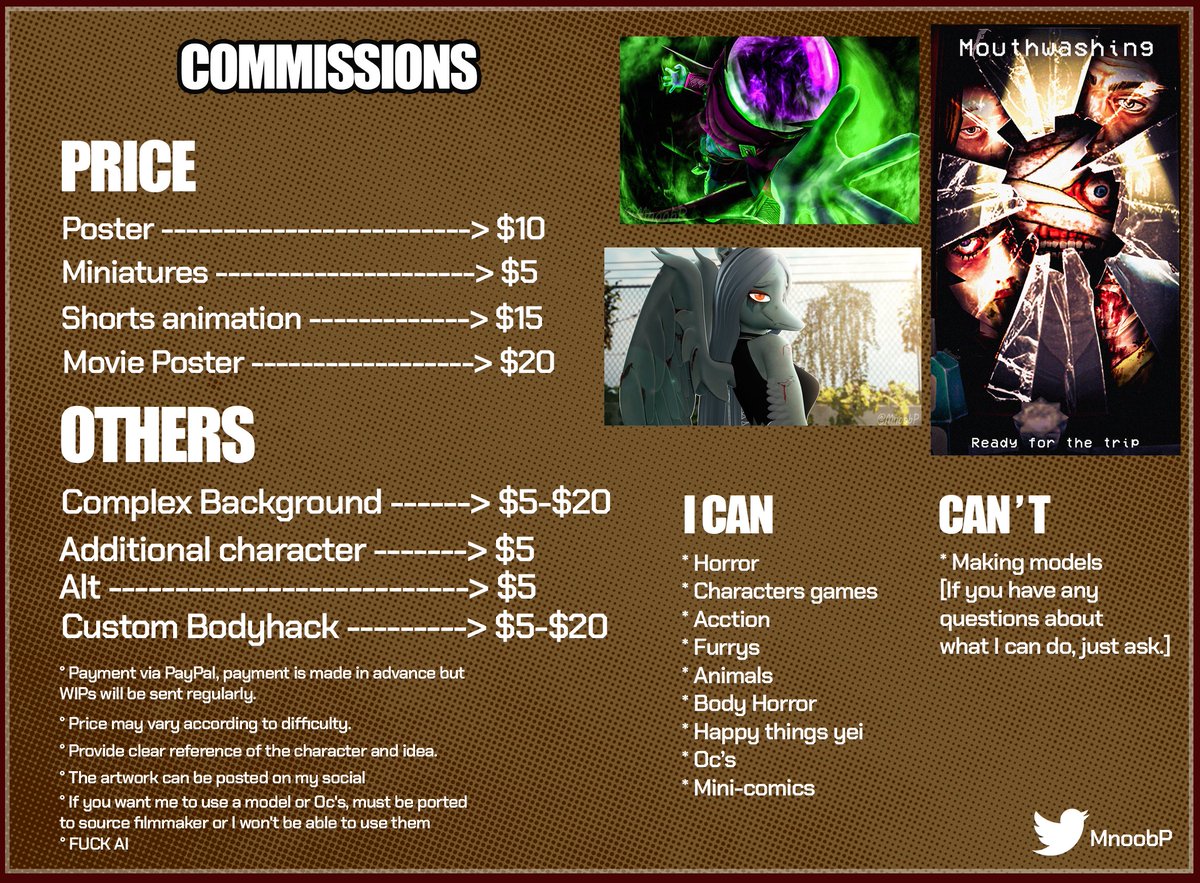 Yei comisiones abiertas [Tengo ambre we]

#commissionsopen #Commission #comisiones #3D #photoshop #SFM #SourceFilmmaker