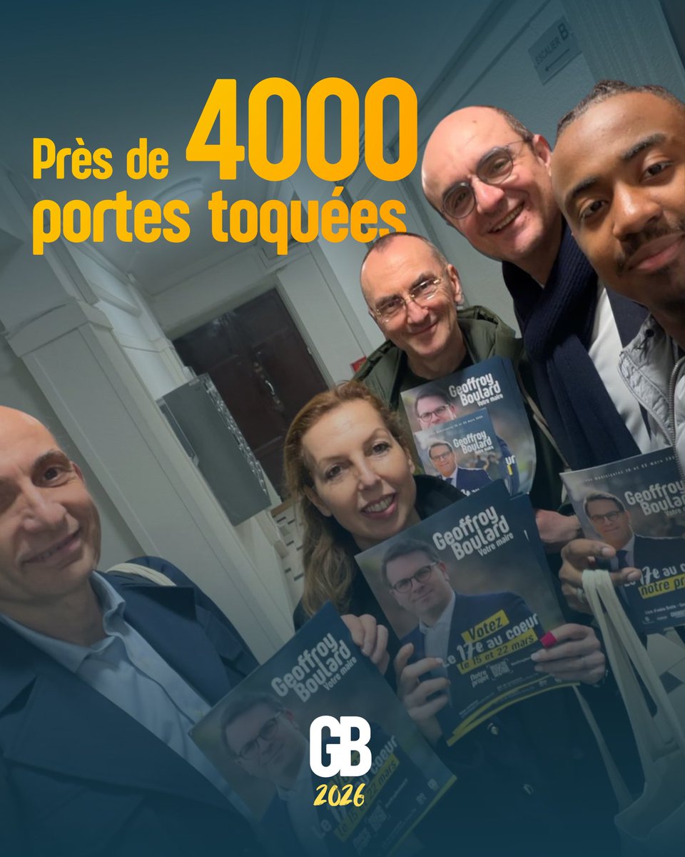 LesAmisdeGB's tweet photo. 4 000 portes toquées 🚪

Des centaines d’échanges.
Une même envie : faire avancer le 17e.

Le projet #Le17eAu💙 de @geoffroyboulard se construit sur le terrain, avec vous.

👉 https://t.co/ywrGYaWrAS

#Paris17 #Municipales2026 https://t.co/XTord7UQUB