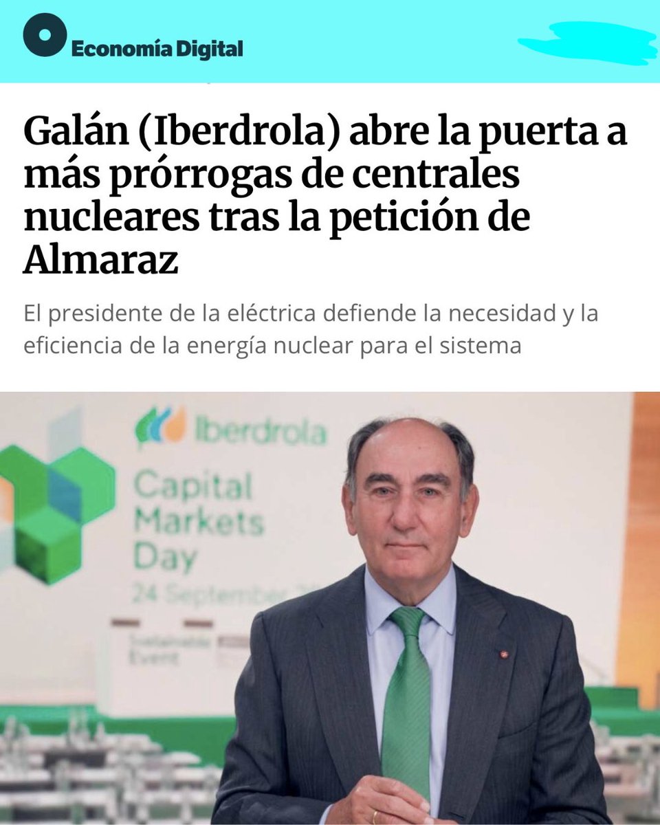 Mientras algunos dicen que son las eléctricas las que quieren cerrar las nucleares...
economiadigital.es/empresas/ignac…