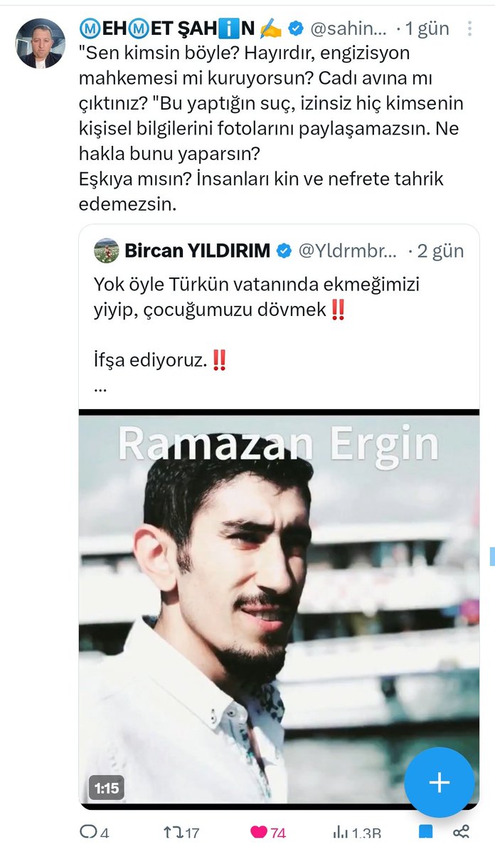 Utanmıyorsun değil mi, Bircan Yıldırım? Zavallı Kürt bir Aile'nin tüm iletişim bilgilerini paylaşmaya? 

Kişisel bilgileri paylaşmanın suç olduğunu öğrenince, tazminat korkusundan, tweet'i sildin. 

Mağdur Ailenin tüm fertleri suç duyurusunda bulunsun. 

Tazminat davası açsın!