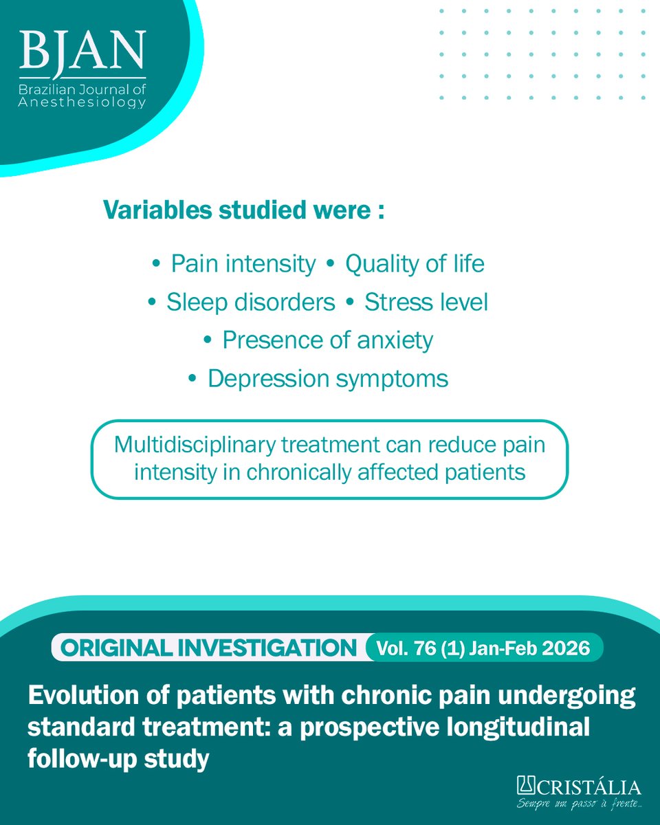 BJAN - Brazilian Journal of Anesthesiology tweet media