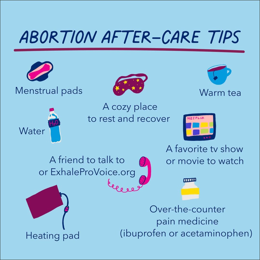 After-care if one of the most important parts of an abortion journey.

Some tips from <a href="/PPFA/">Planned Parenthood</a> 🫶