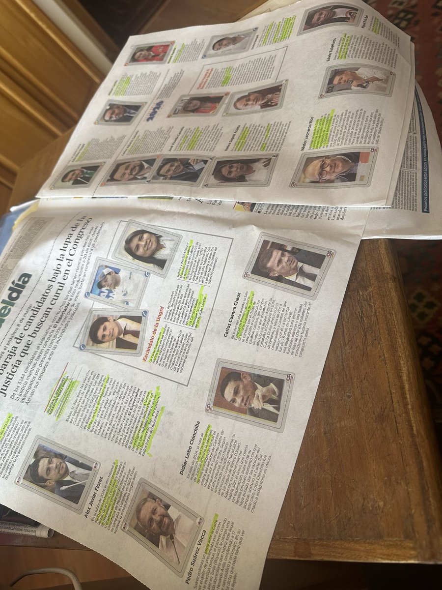 El Espectador lanza hoy el album Panini de Congresistas cuestionados  y sinvergüenzas. Los mas difíciles: Waditt Manzur, Juan Loreto Gomez y Didier Lobo, quien los tenga se los cambio. Ya me salió Marta Peralta.