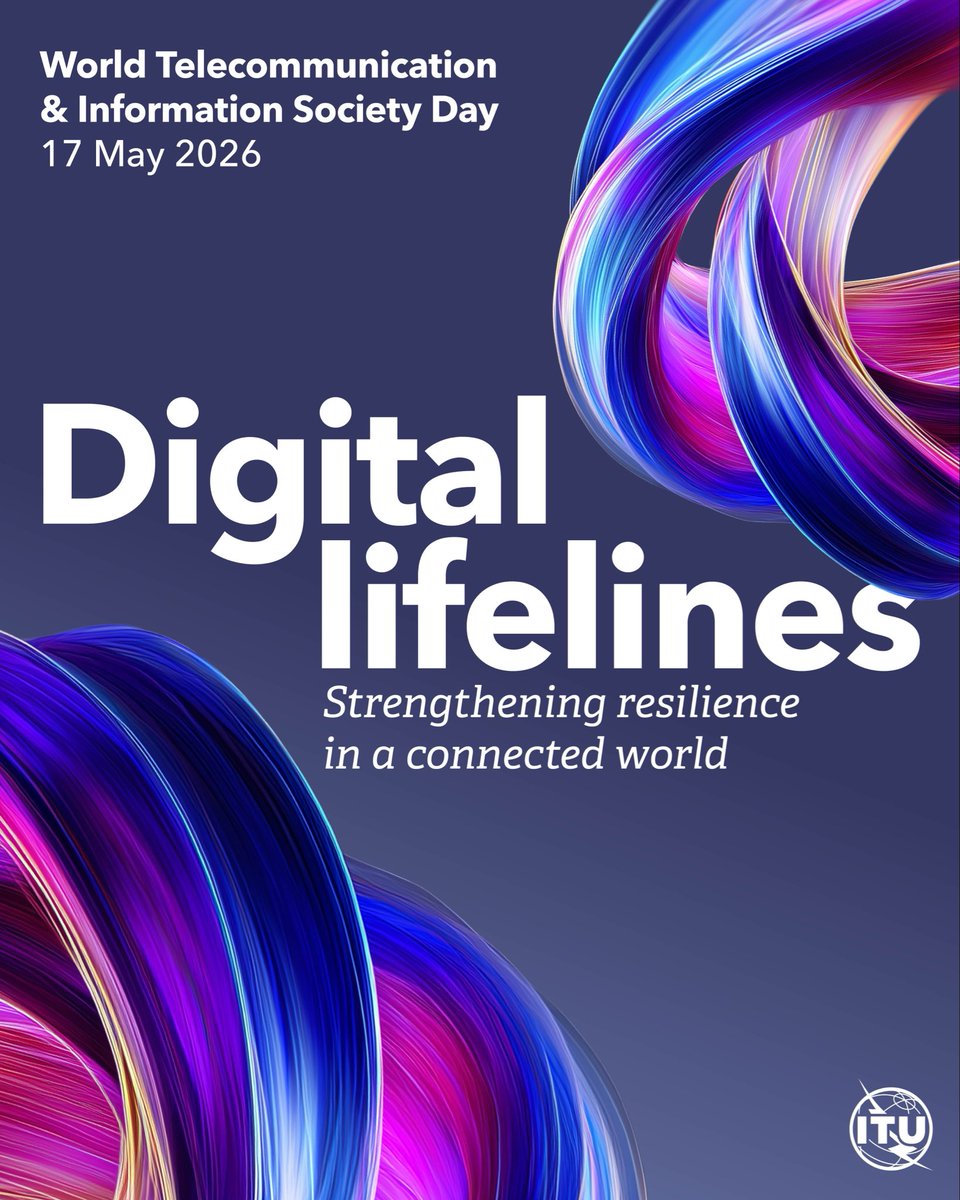 ITU's tweet photo. Imagine how fragile everyday life would be without reliable digital systems...
This year's World Telecommunication &amp; Information Society Day is a call to strengthen the #DigitalLifelines that keep our world running.
Join us https://t.co/ooKAAXWgYY
#WTISD https://t.co/lricFeGZ9V