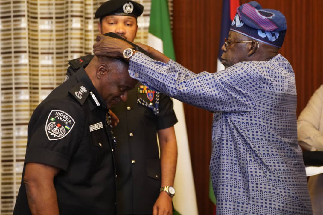President Bola Ahmed Tinubu formally decorated Tunji Disu with the rank of Acting Inspector-General of Police at a ceremony held at Aso Rock Villa in Abuja.